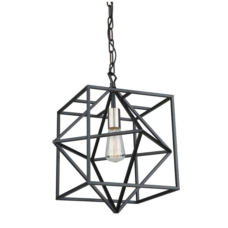 Artcraft Lighting Roxton 1 - Light Pendant in  Matte Black/Polished nickel