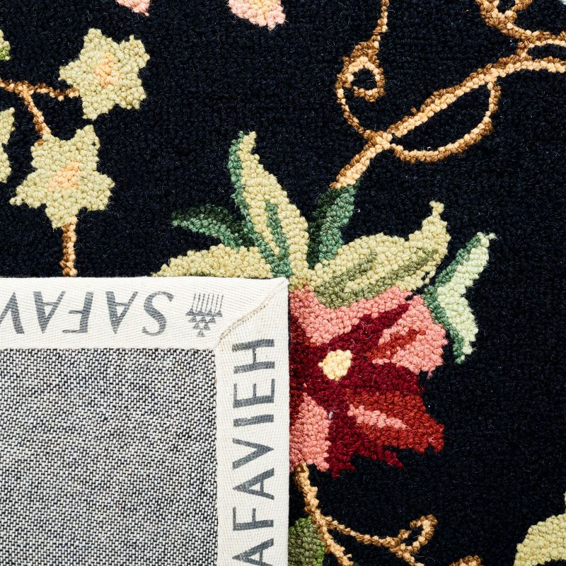 Chelsea HK311 Handmade Area Rug - 4'x4' - Black - Safavieh