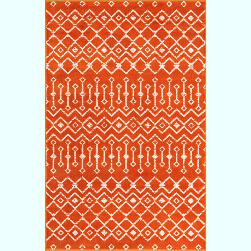 Unique Loom 5' 1 x 8' 0 Rectangle Moroccan Trellis Orange Area Rug