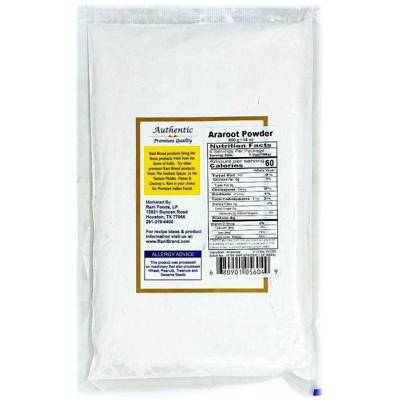Araroot (Arrowroot) Powder - 14oz (400g) - Rani Brand Authentic Indian Products