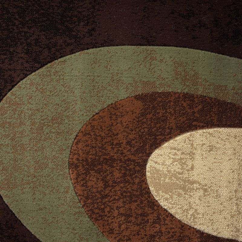 Home Dynamix Slade Contemporary Abstract Area Rug, Brown/Green, 7'10"x10'6"