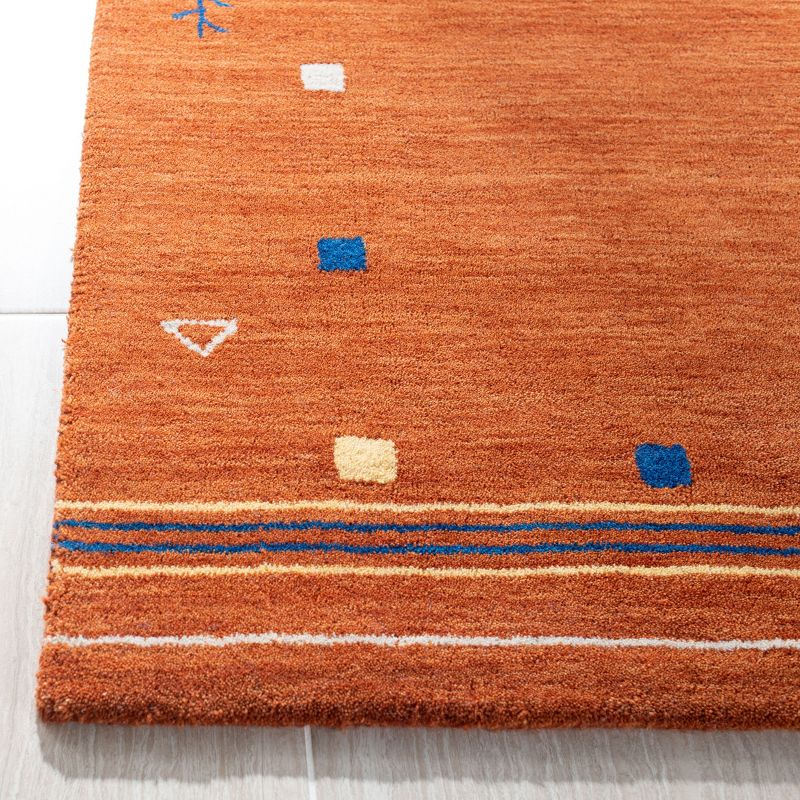 Himalaya HIM563 Handmade Area Rug - 6'x6' - Rust - Safavieh