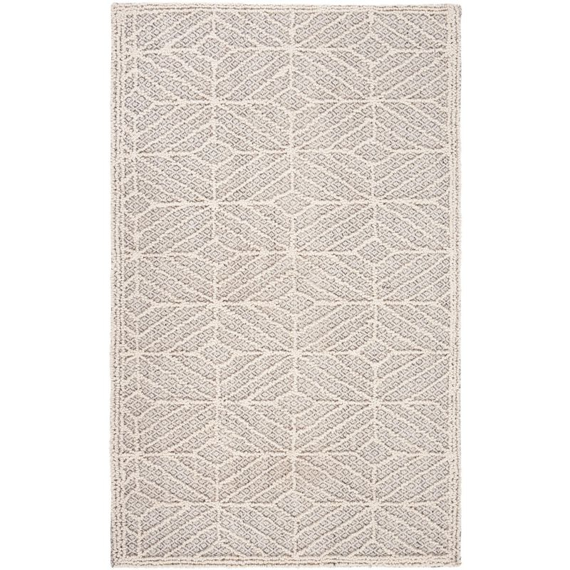 Trace TRC212 Hand Tufted Area Rug - Ivory/Black - 3'x5' - Safavieh.