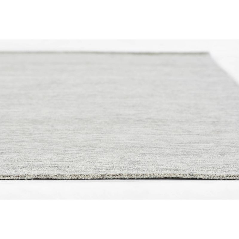 Momeni 2'3"x8' James Solid Handtufted Runner Rug Light Gray: Wool, Low Pile, Indoor, Handmade, Cotton Backing