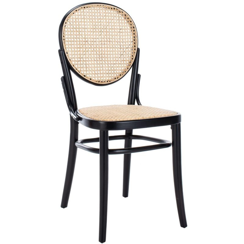 Sonia Cane Dining Chair (Set of 2) - DCH9504 - Black/Natural - Safavieh