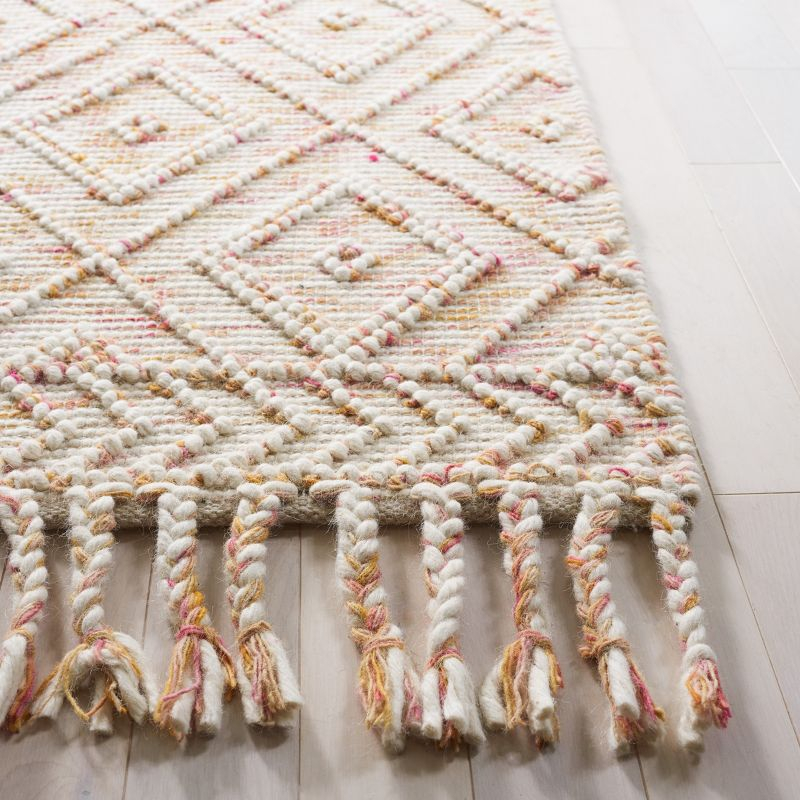 Natura NAT188 Hand Loomed Indoor Area Rug - Ivory/Red - 6'x9' - Safavieh