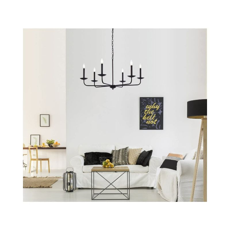 Elegant Lighting Cohen 36 inch pendant in black
