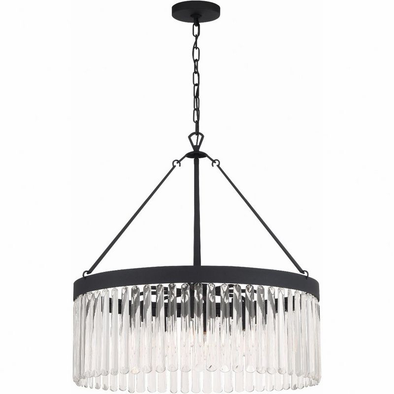 Crystorama Lighting Emory 8 - Light Chandelier in  Black Forged