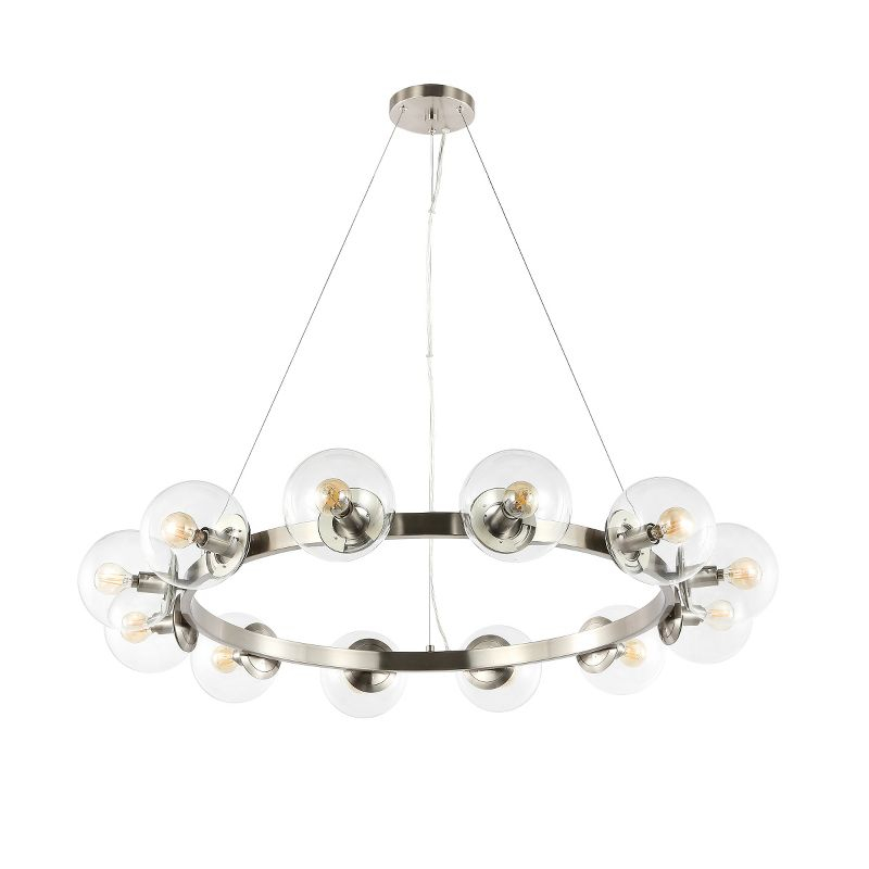 Rylian 12 Light 38" Chandelier - CHA4063 - Nickle - Safavieh