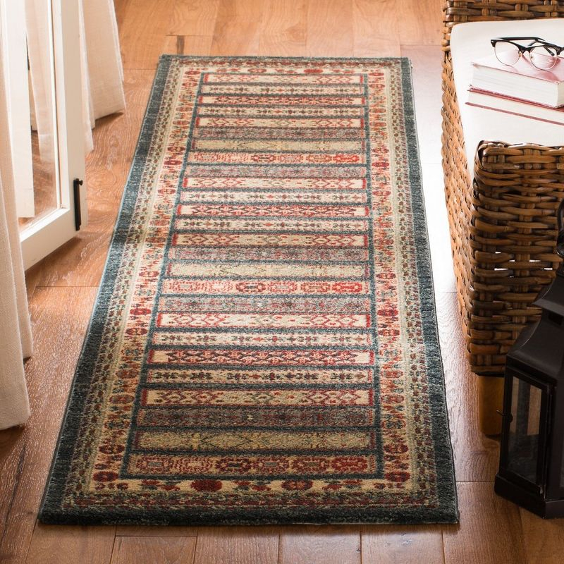 Mahal MAH636 Power Loomed Area Rug - Navy/Creme - 6'7"x6'7" - Safavieh.
