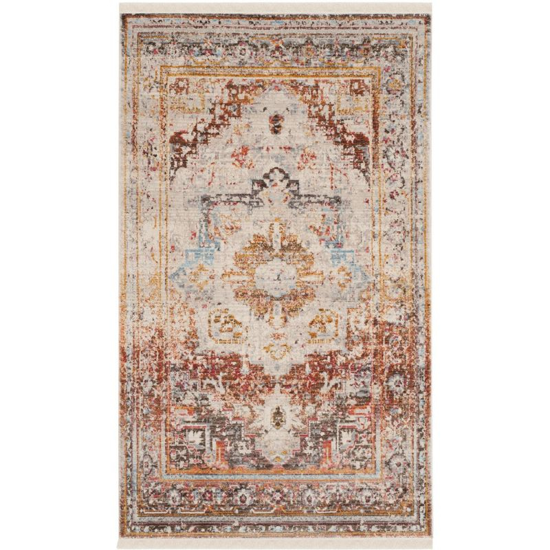 Vintage Persian VTP438 Power Loomed Indoor Area Rug - Cream/Multi - 4'x6' - Safavieh