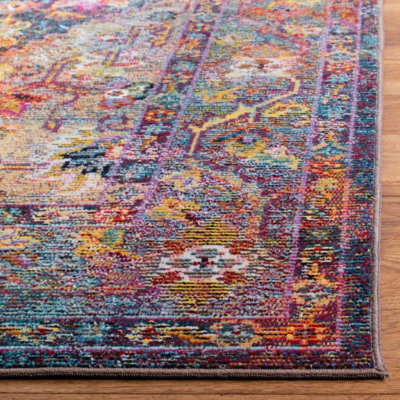 Crystal CRS507 Power Loomed Area Rug - Navy/Light Blue - 7'x7' - Safavieh.