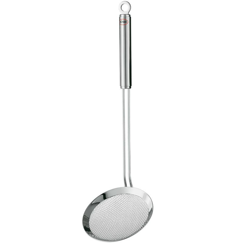 Rosle Round Handle Coarse Mesh Wire Kitchen Skimmer, 5.5" Diameter, Silver