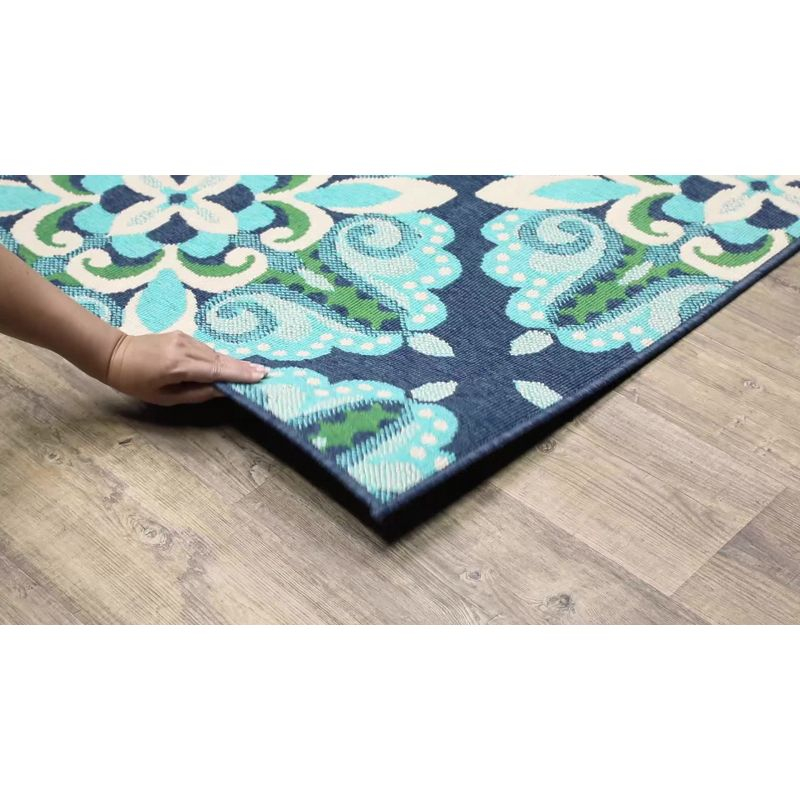 Oriental Weavers Meridian 6'7" x 9'6" Machine Woven Rug in Blue