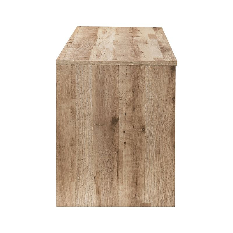 AndMakers 59 in. Farmhouse Oak TV Stand For TVs Up To 59" with 2 Storage Cabinets, Wood Barn Door Media Television Console Table With Storage