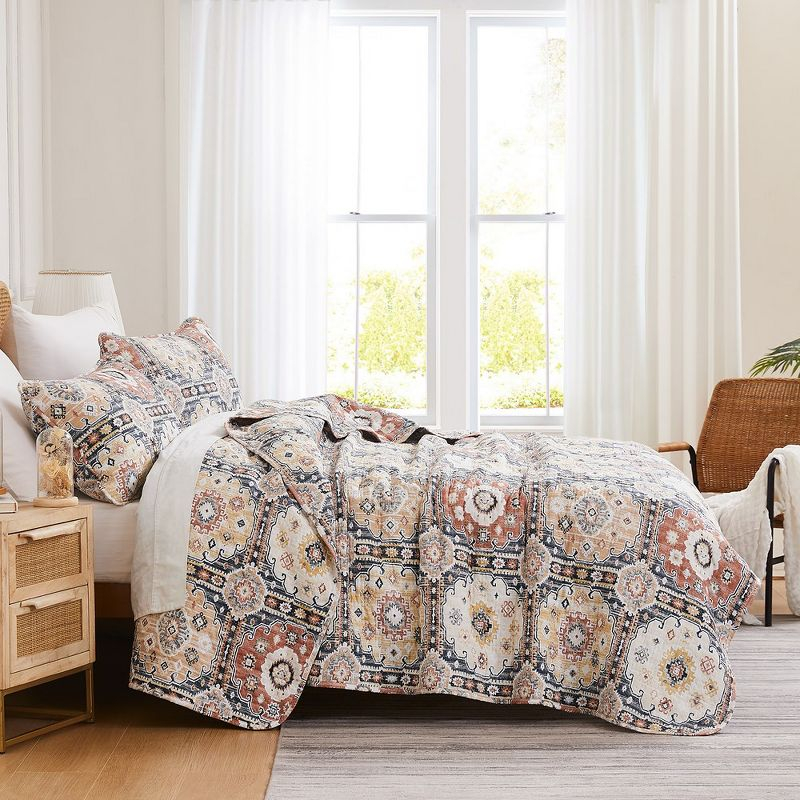 Southshore Fine Living Kilim Oversized 2-Piece Quilt Set Natural Twin / Twin XL