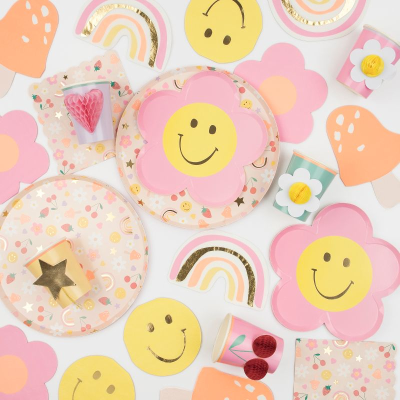 Meri Meri Happy Icons Flower Plates (Pack of 8)