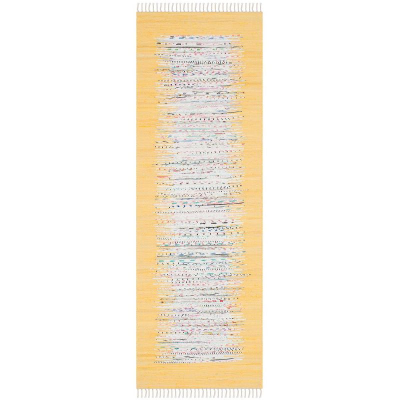 Montauk MTK711 Hand Woven Indoor Runner Rug - Ivory/Yellow - 2'3"x6' - Safavieh.
