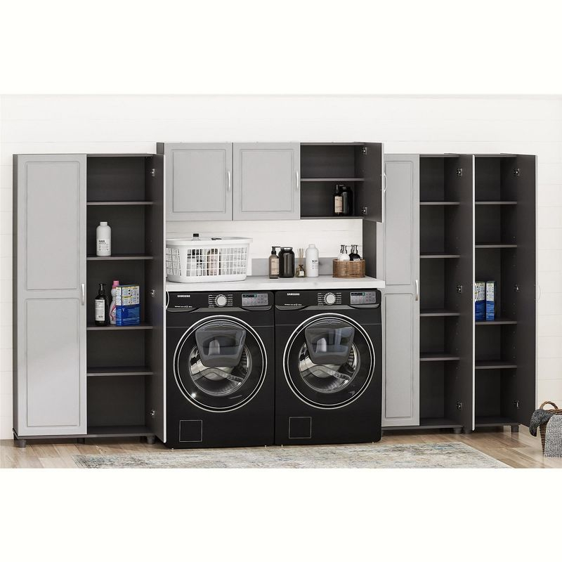 Kendall 54" Wall Cabinet, Graphite Gray/Light Gray