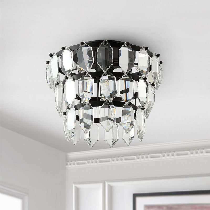 Gorson 3 Light 13" Flush Mount - FLU4045 - Black - Safavieh