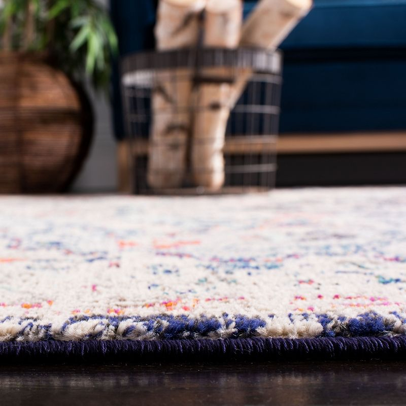 Madison MAD447 Power Loomed Indoor Area Rug - Beige/Black - 6'7"x6'7" - Safavieh