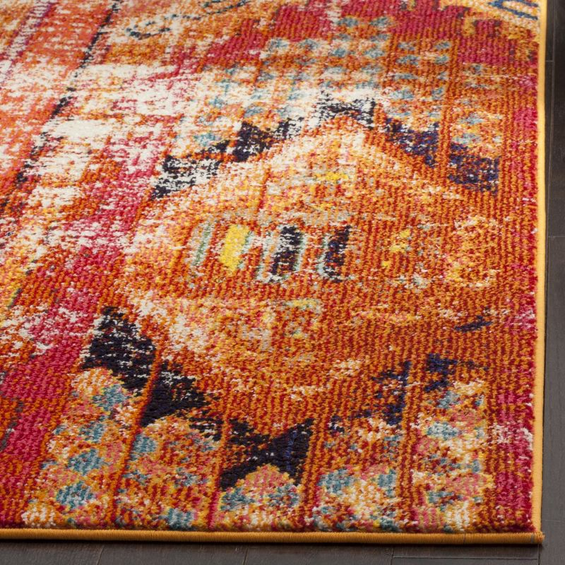 Monaco MNC222 Power Loomed Indoor Area Rug - Orange/Multi - 5'1"x7'7" - Safavieh