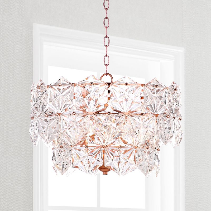 Sia 4 Light 19" Pendant - PND4001 - Clear/Copper - Safavieh