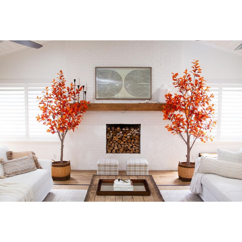 Nearly Natural 9-ft Autumn Oak Artificial Fall Tree