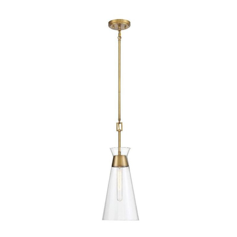 Savoy House Lakewood 1 - Light Pendant in  Warm Brass