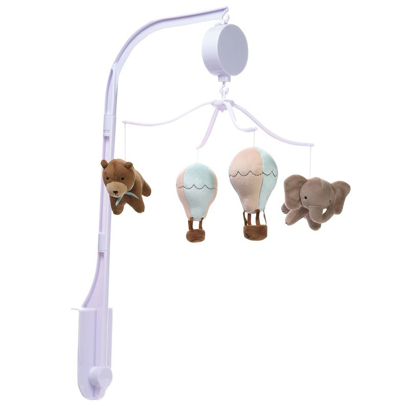 Bedtime Originals Up Up & Away Air Balloon Musical Baby Crib Mobile Soother Toy