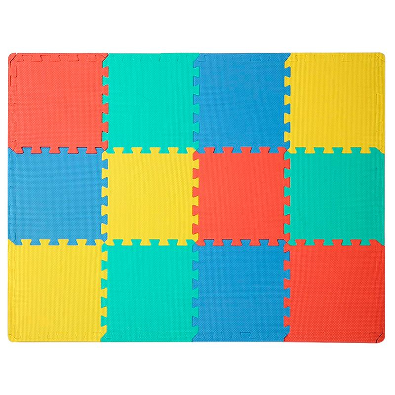 Easy Playhouse: Soft Foam Floor Puzzle Tiles – 12 Mats + 14 Borders for Kids & Adults Rooms