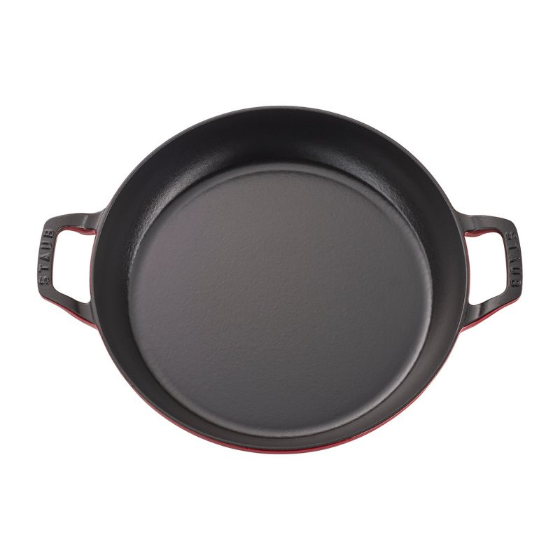 Staub Cast Iron Braiser, Dutch Oven, 3.5-quart, serves 3-4, Made in France, Cherry