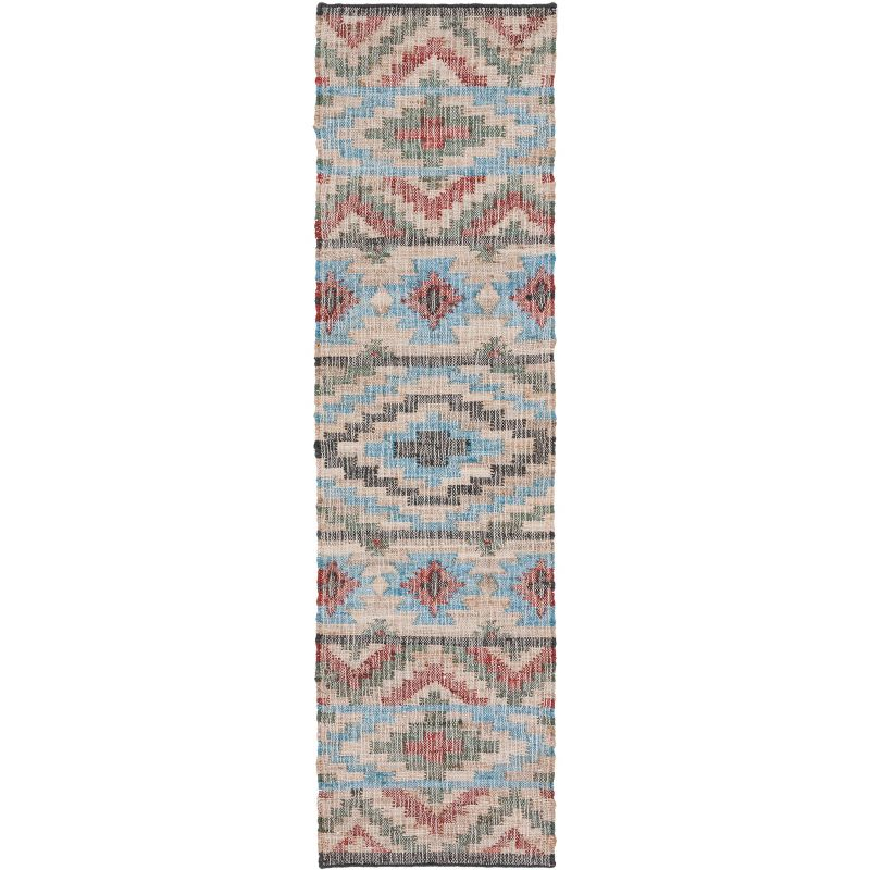 Kilim KLM758 Hand Woven Runner Rug - Natural/Red - 2'3"x9' - Safavieh.