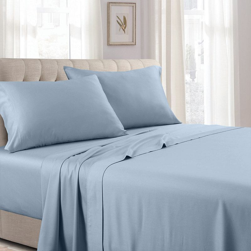 Egyptian Linens Soft Cotton Sateen Sheet Set - Extra Deep Fitted (22 inches) Gray Queen
