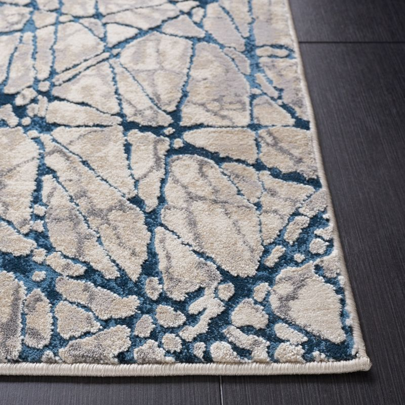 Meadow MDW324 Power Loomed Indoor Area Rug - Navy/Ivory - 6'7"x6'7" - Safavieh
