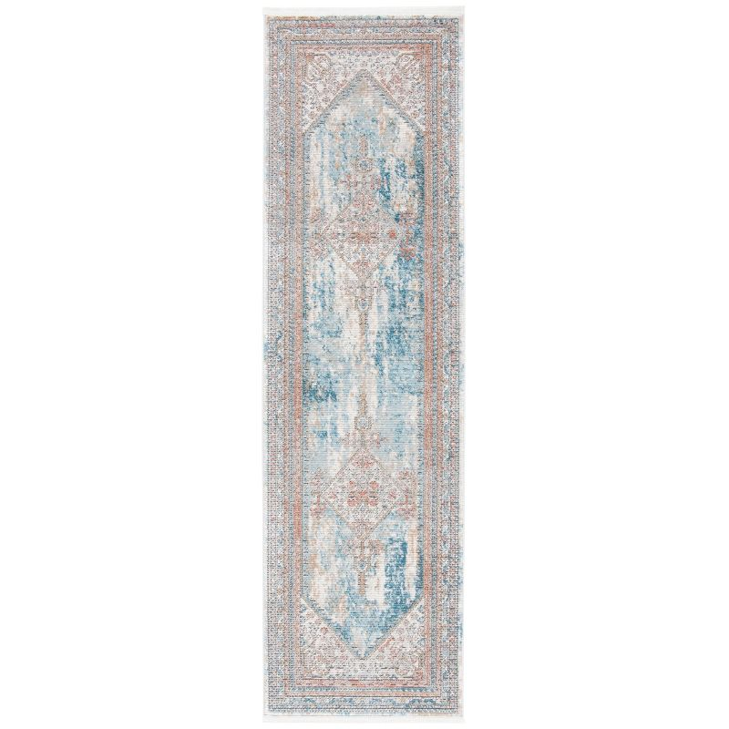 Shivan SHV725 Power Loomed Indoor Runner Rug - Blue/Grey - 2'2"x8' - Safavieh