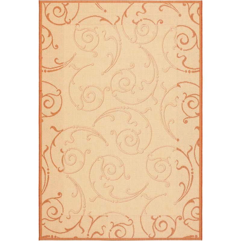 Courtyard CY2665 Power Loomed Indoor and Outdoor Accent Rug - Natural/Terra - 2'x3'7" - Safavieh