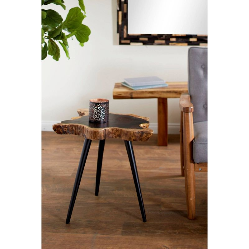 Contemporary Rosewood Accent Table with Splayed Legs - Olivia & May