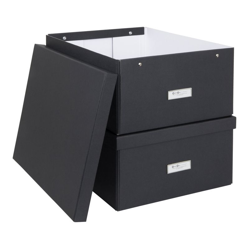 Bigso Katrin Collapsible Storage Box with Labelframe - Simple Assembly without Tools