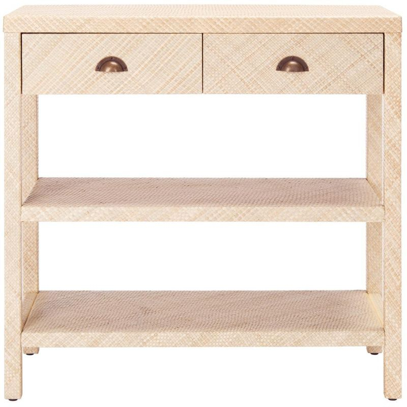 Apis Raffia Console Table - CNS6603A - Beige - Safavieh