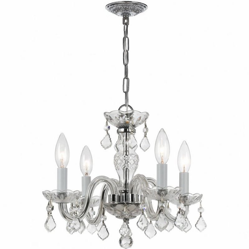 Crystorama Lighting Traditional Crystal 4 - Light Chandelier in  Polished Chrome