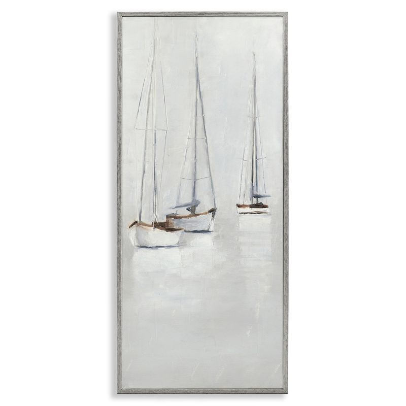 Stupell Industries Grey Sailboats Trio, 13" x 30"