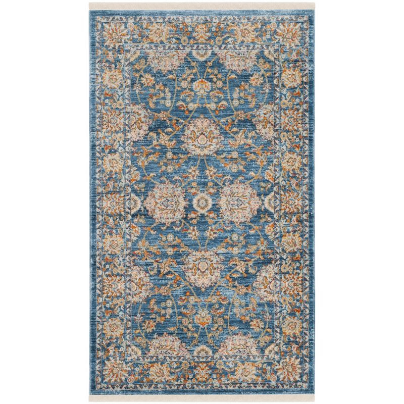 Vintage Persian VTP469 Power Loomed Indoor Area Rug - Turquoise/Multi - 4'x6' - Safavieh
