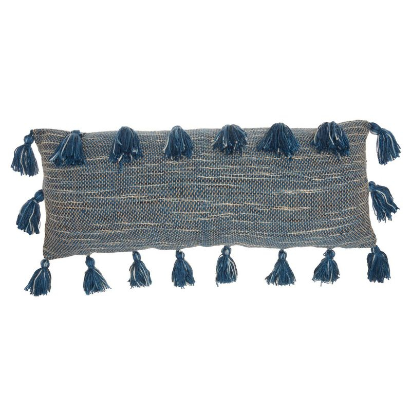 Mina Victory Lifestyles 13-in x 33-in Blue Rectangular Indoor Decorative Pillow