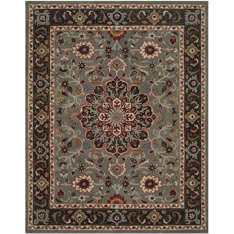 Heritage HG736 Hand Tufted Area Rug - Grey/Charcoal - 8'x10' - Safavieh.
