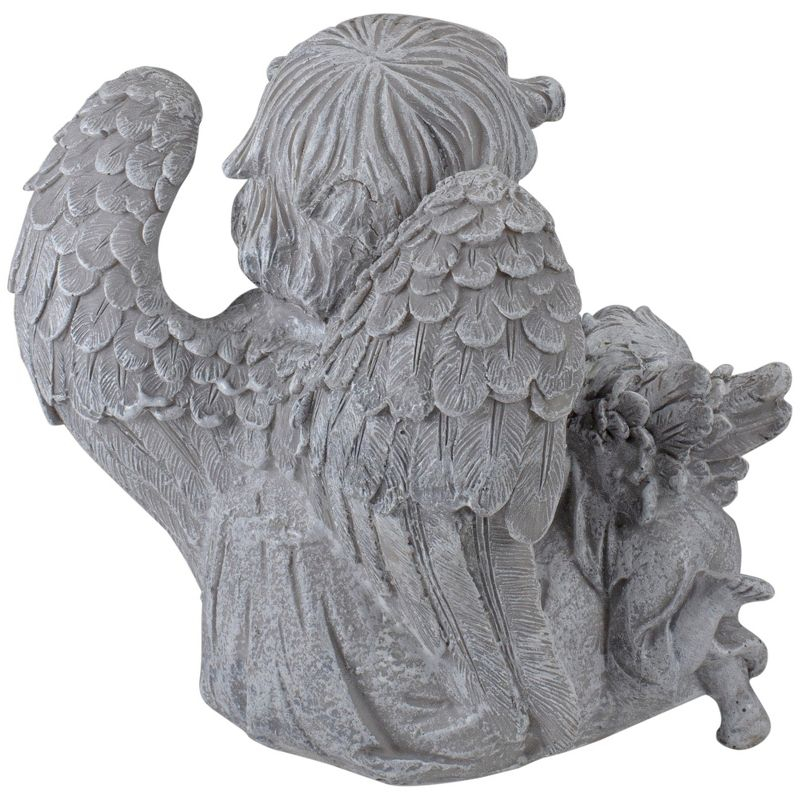 Northlight 8.25" Reading Angels with Book Outdoor Garden Statue