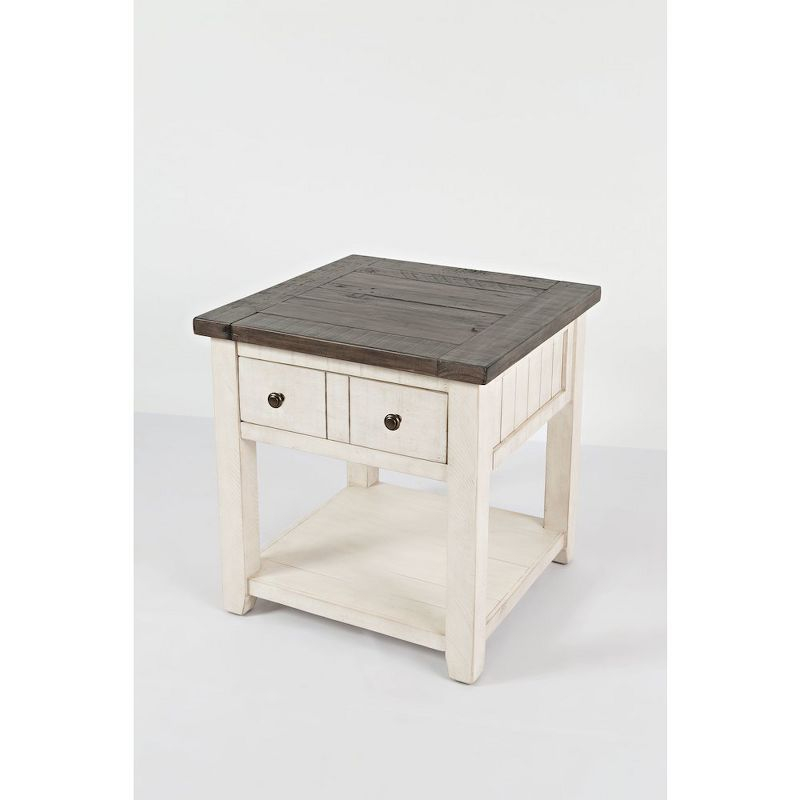 Jofran,Madison County Rustic Reclaimed Pine Farmhouse End Table