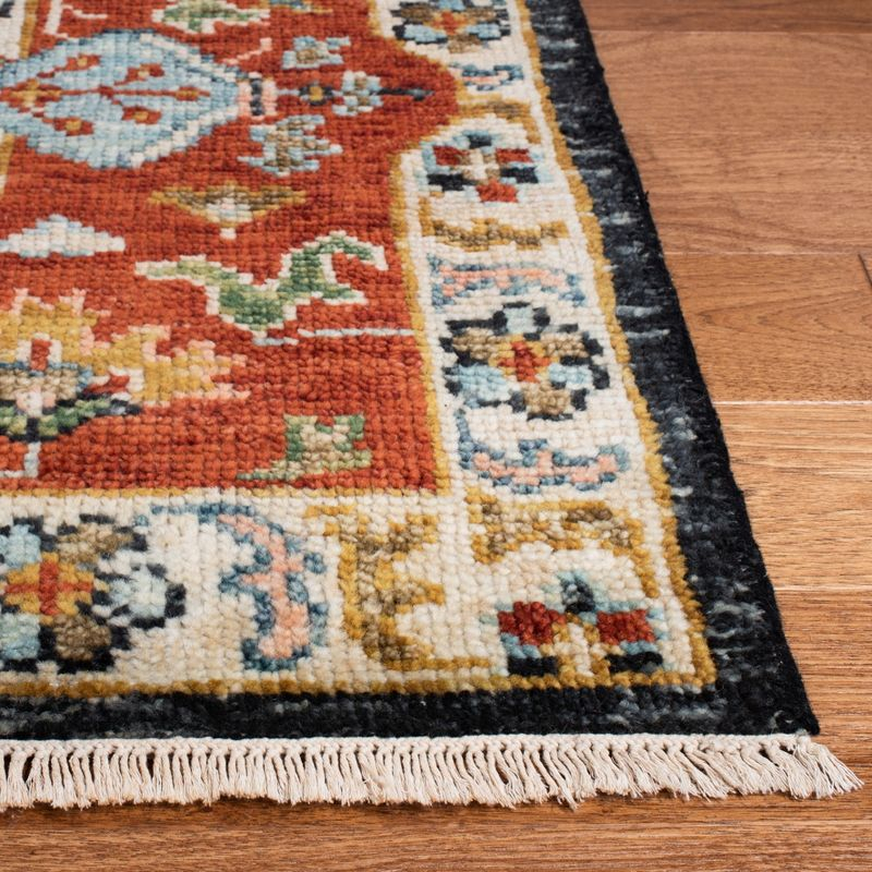 Samarkand SRK117 Hand Knotted Area Rug - Blue/Red - 6'x9' - Safavieh.