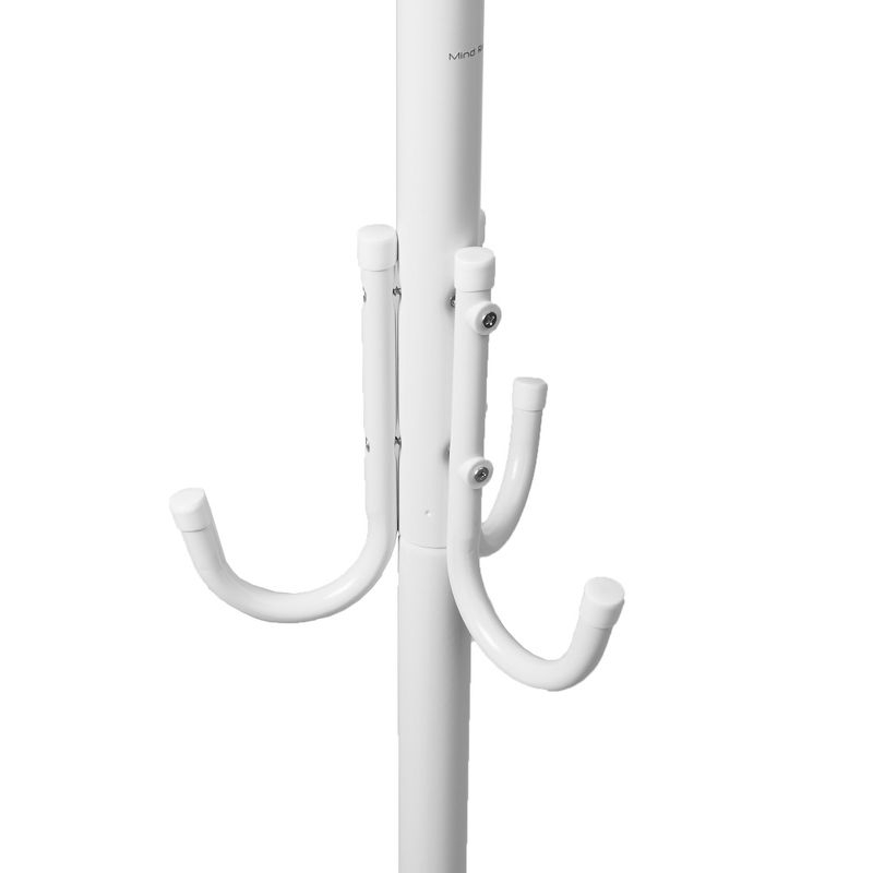 Mind Reader 3-Tier Standing Coat Rack, 11 Hooks, White