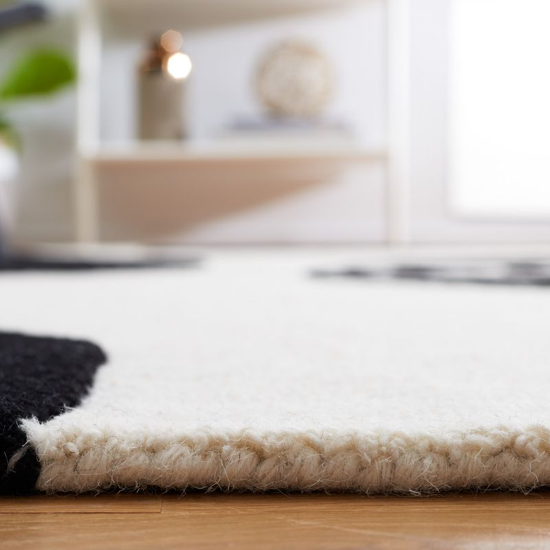 Rodeo Drive RD860 Hand Tufted Area Rug - Ivory/Black - 6'x6' - Safavieh.